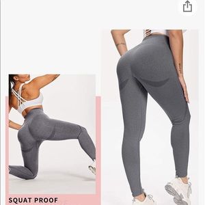 LAOTEPO Women Seamless Butt Lifting Leggings Workout High Waisted Yoga Pants XL